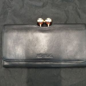 Ted Baker Black Leather Bobble Wallet.